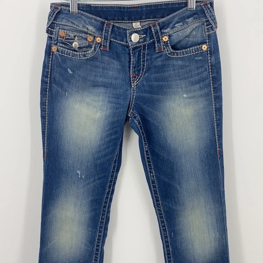 True religion distressed boot cut jeans Size 27